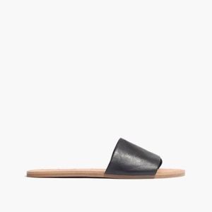 Madewell Black The Anais Thong Slide Sandal